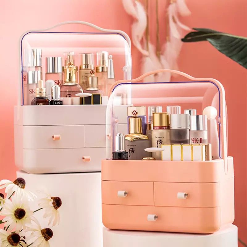 Acrylic Double Door Cosmetic Organizer